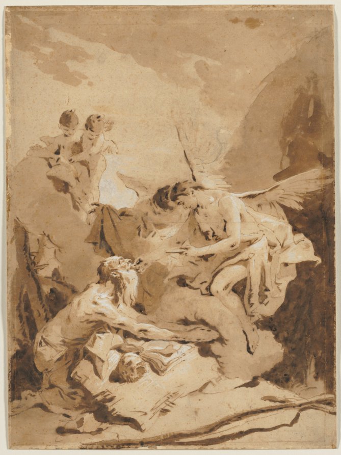 The Last Communion of St. Jerome by Giovanni Battista Tiepolo (Italian, 1696–1770) - Classic Painting canvas print