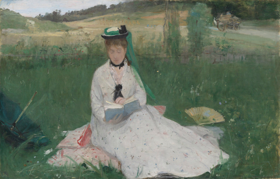 Reading by Berthe Morisot (French, 1841–1895) - Classic Art canvas print