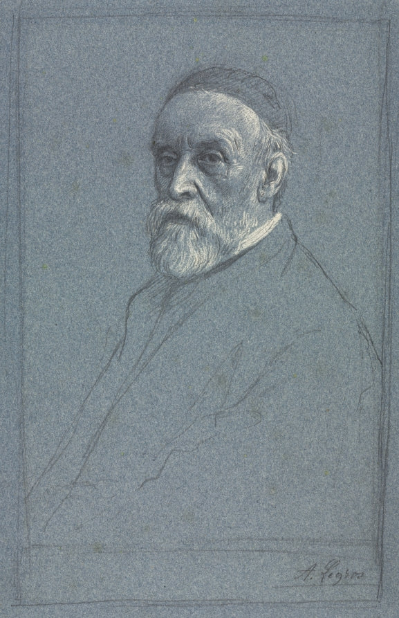 George Frederic Watts, R.A. by Alphonse Legros (French, 1837–1911) - Classic Painting canvas print