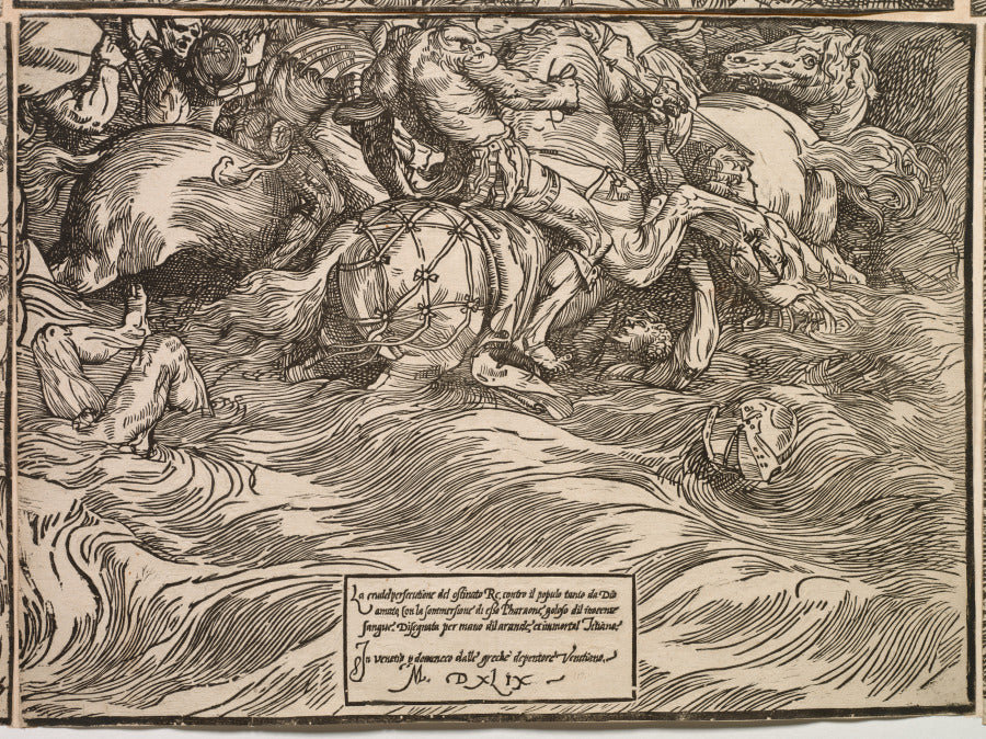 The Submersion of Pharaoh's Army in the Red Sea by Titian (Italian, c. 1488–1576) - Classic Painting canvas print