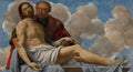 Christ with Joseph of Arimathea by Giovanni Girolamo Savoldo (Italian, c. 1480–after 1548) - Classic Art canvas print