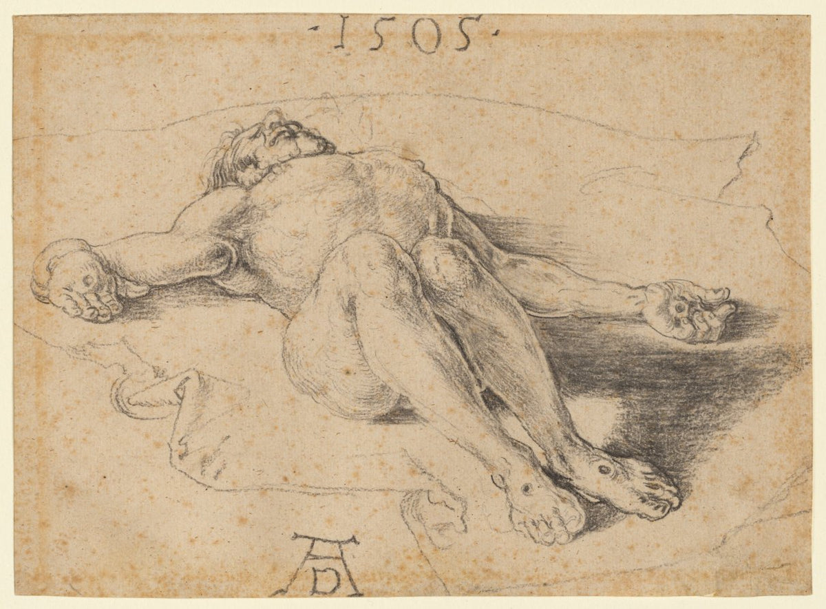 The Dead Christ by Albrecht Dürer (German, 1471–1528) - Classic Painting canvas print