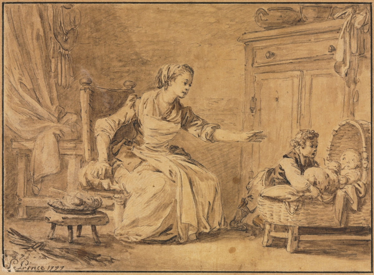 Maternal Solicitude by Jean Baptiste Le Prince (French, 1734–1781) - Classic Painting canvas print