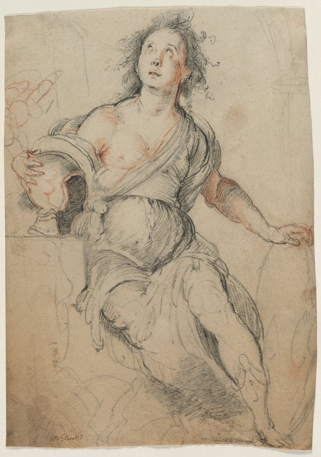 Allegorical Figure by Bernardo Strozzi (Italian, 1581?-1644) - Classic Painting canvas print