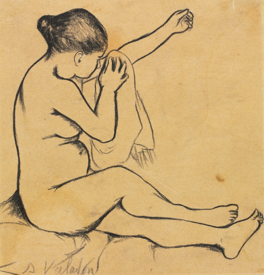 Seated Female Nude by Suzanne Valadon (French, 1865–1938) - Classic Painting canvas print