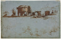 Small Group of Roman Ruins verso by  - Classic Painting canvas print