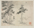 Landscape Album in Various Styles Shibiao Waiting for the Moon by Zha Shibiao (Chinese, 1615–1698) - Classic Art canvas print