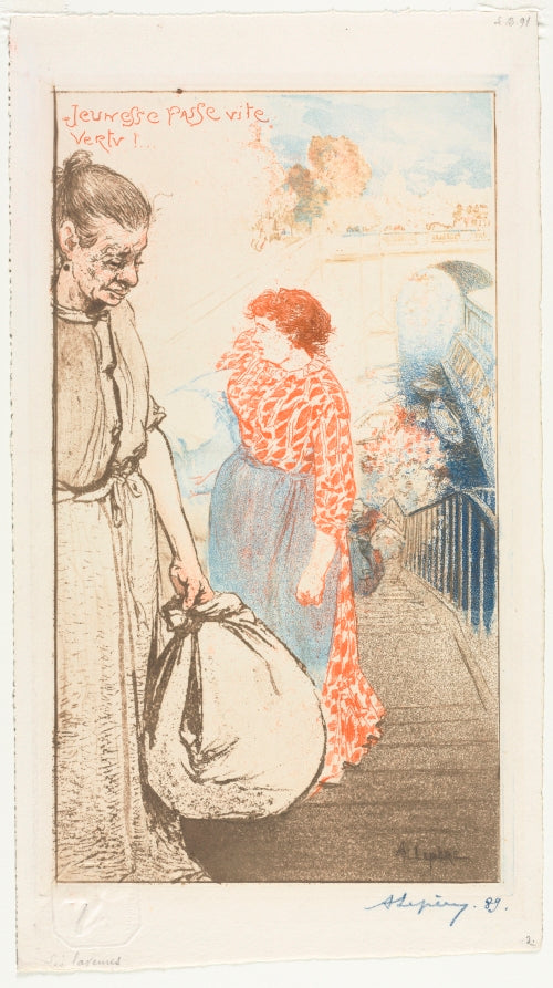 Washerwomen by Auguste Louis Lepère (French, 1849–1918) - Classic Painting canvas print