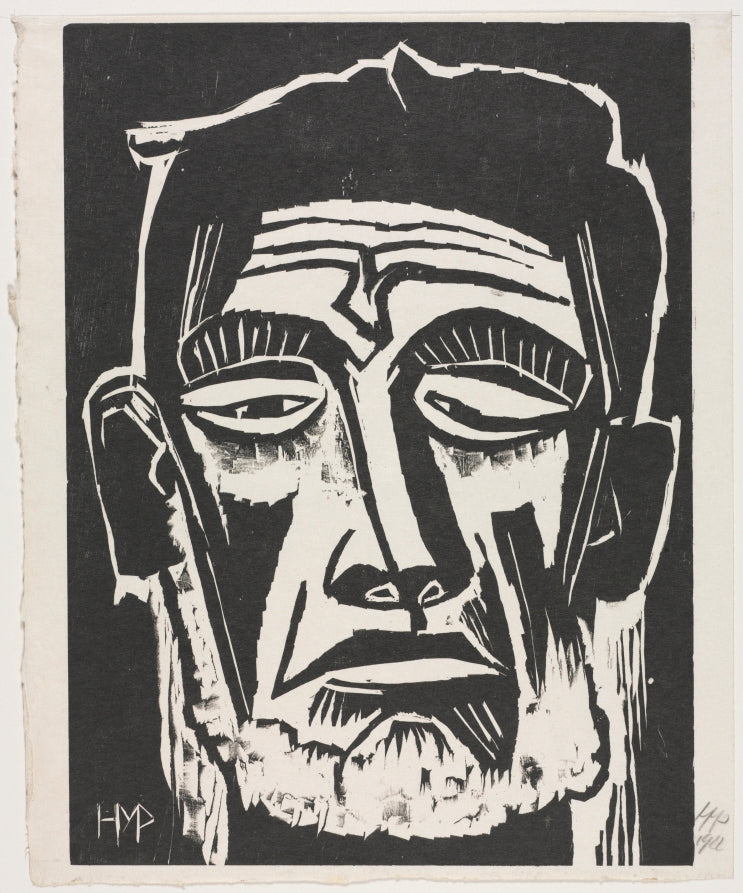 Head of a Fisherman by Max Pechstein (German, 1881–1955) - Classic Painting canvas print