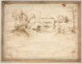 Farmhouse on the Slope of a Hill by Fra Bartolommeo (Italian, 1472–1517) - Classic Art canvas print