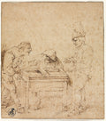 The Tric-Trac Players by Philips de Koninck (Dutch, 1619–1688) - Classic Painting canvas print