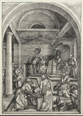 Christ Disputing with Doctors by Albrecht Dürer (German, 1471–1528) - Classic Painting canvas print