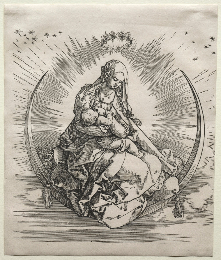 The Virgin on a Crescent by Albrecht Dürer (German, 1471–1528) - Classic Painting canvas print