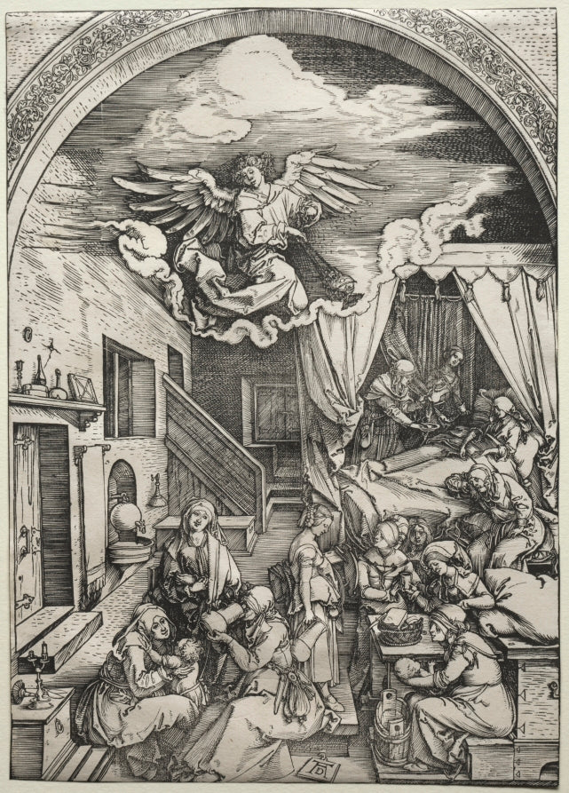 The Birth of the Virgin by Albrecht Dürer (German, 1471–1528) - Classic Painting canvas print