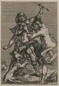 Two Beggars Fighting by Jacques Bellange (French, c. 1575–1616) - Classic Painting canvas print