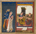 Radha and Krishna Embracing, Leaf from a Gita Govinda by  - Classic Art canvas print