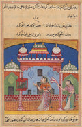 The Parrot Addresses Khujasta at the Beginning of the Twenty-second Night, from a Tuti-nama Tales of a Parrot by  - Classic Art canvas print