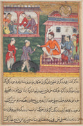 The goldsmith judged the bear cubs trained by the carpenter as though they were his sons, from a Tuti-nama Tales of a Parrot Third Night by  - Classic Art canvas print