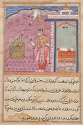 The parrot addresses Khujasta at the beginning of the forty-fourth night, from a Tuti-nama Tales of a Parrot by  - Classic Art canvas print