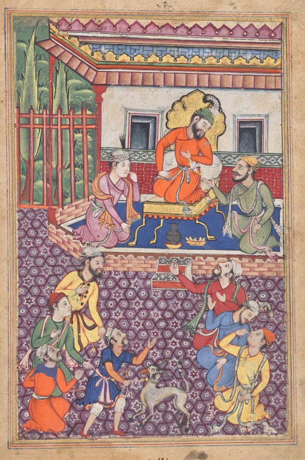 The court of the Raja of Ujjain, from a Tuti-nama Tales of a Parrot Forty-sixth Night by  - Classic Art canvas print