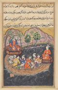 The young man of Baghdad joins the Hashimis boat as a sailor to find his slave-girl on board, from a Tuti-nama Tales of a Parrot Forty-eighth Night by  - Classic Art canvas print