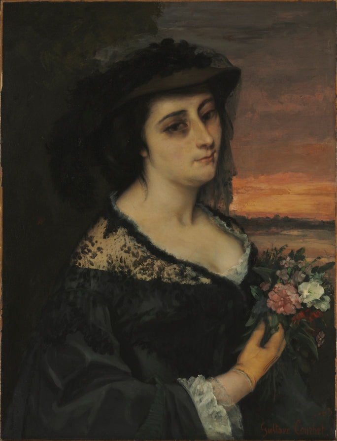 Mme L . . . Laure Borreau by Gustave Courbet (French, 1819–1877) - Realist canvas print