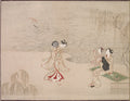 Beauties at the Seashore by Ippitsusai Bunchō (Japanese, active c. 1765–92) - Classic Art canvas print