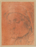 Head of a Man in a Cap by Anonymous - Classic Painting canvas print