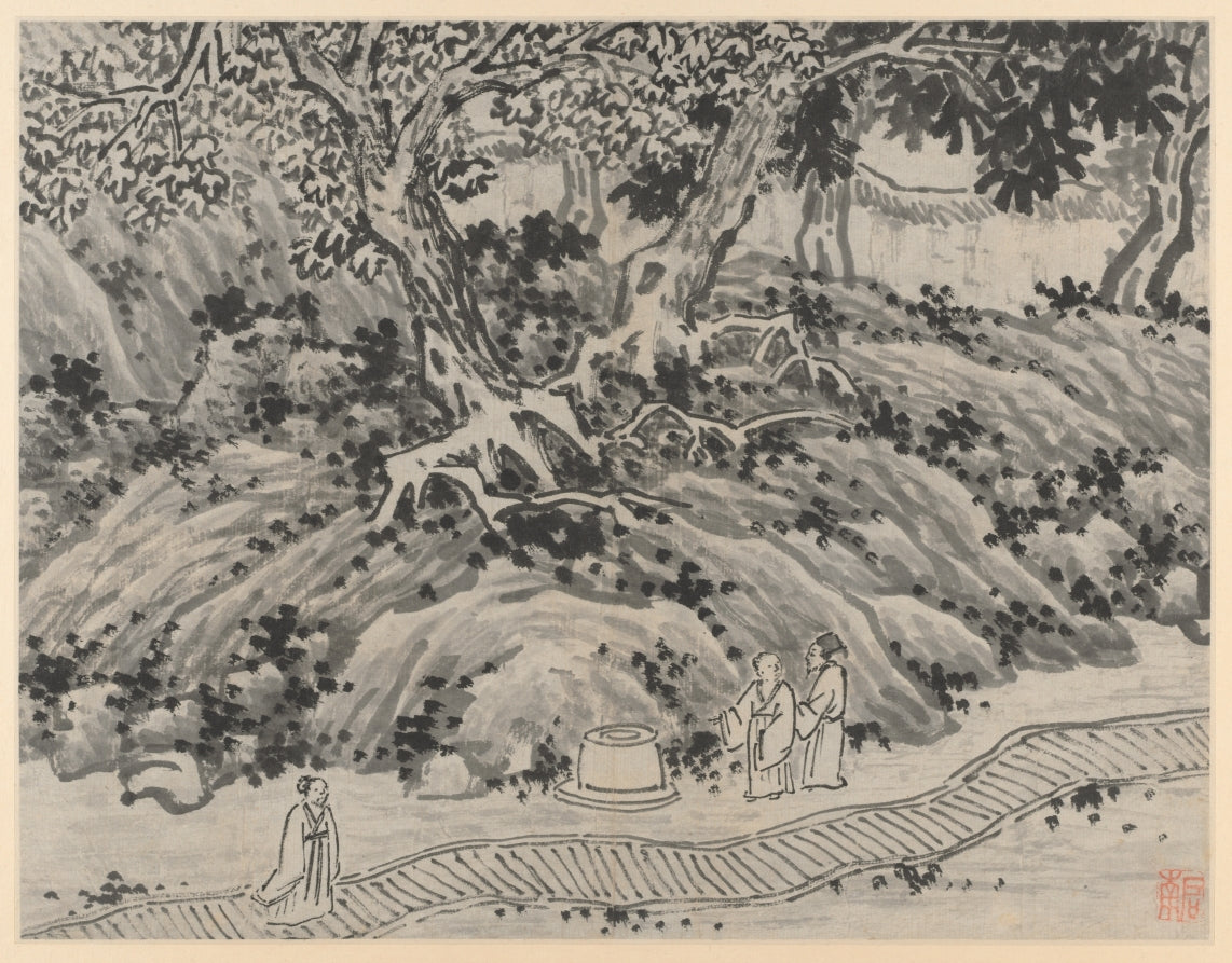 The Fool's Spring, from Twelve Views of Tiger Hill, Suzhou by Shen Zhou (Chinese, 1427–1509) - Classic Art canvas print