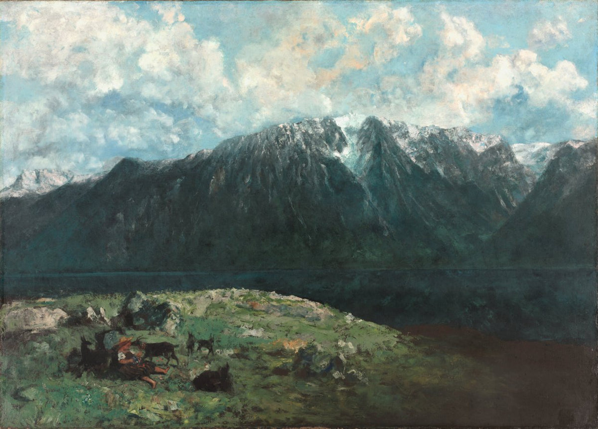 Panoramic View of the Alps, Les Dents du Midi by Gustave Courbet (French, 1819–1877) - Realist canvas print