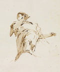Male Figure Seen from Below by Giovanni Battista Tiepolo (Italian, 1696–1770) - Classic Painting canvas print