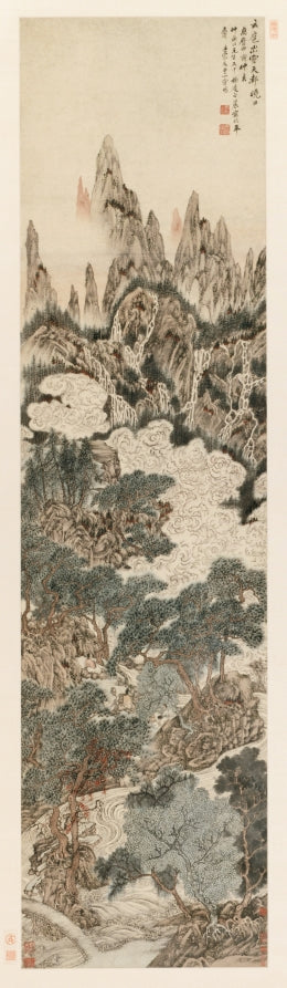 Morning Sun over Heavenly Citadel Peak by Ding Yunpeng (Chinese, 1547-c. 1628) - Classic Art canvas print