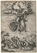The Fall of Phaeton by Nicolas Beatrizet (French, active Italy, 1507 or 1515-about 1565) - Classic Painting canvas print