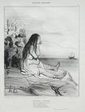 The Abandonment of Ariadne by Honoré Daumier (French, 1808–1879) - Classic Painting canvas print