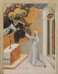 Predella Panel from an Altarpiece St. Catherine of Siena Invested with the Dominican Habit by Giovanni di Paolo (Italian, c. 1403–1482) - Classic Art canvas print