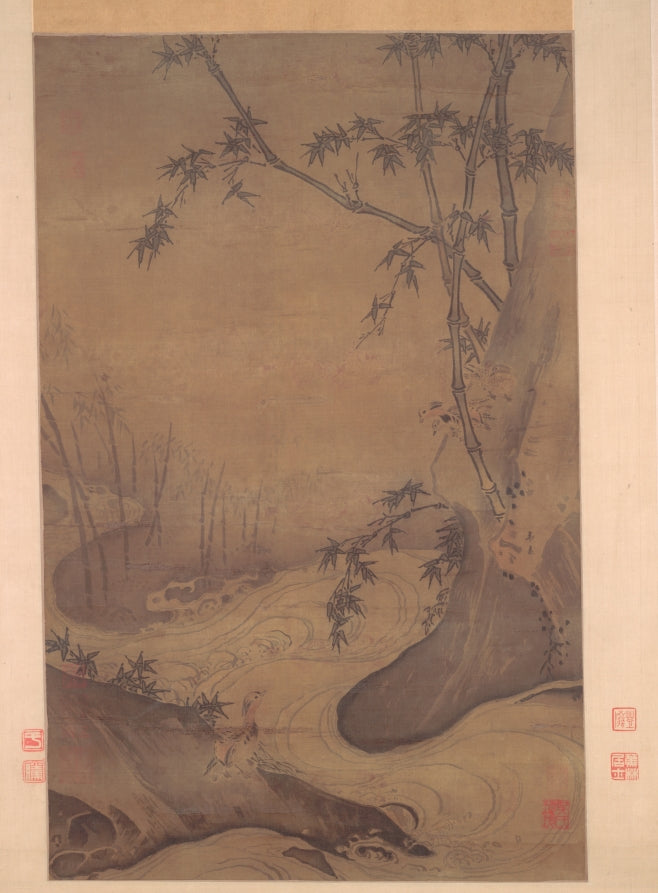 Bamboo and Ducks by a Rushing Stream by Ma Yuan (Chinese, c. 1150–after 1255) - Classic Art canvas print