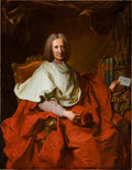 Portrait of Cardinal Guillaume Dubois by Hyacinthe Rigaud (French, 1659–1743) - Classic Art canvas print
