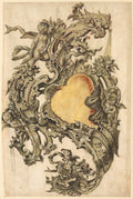 Cartouche with Putti by Franz Xaver Habermann (German) - Classic Painting canvas print