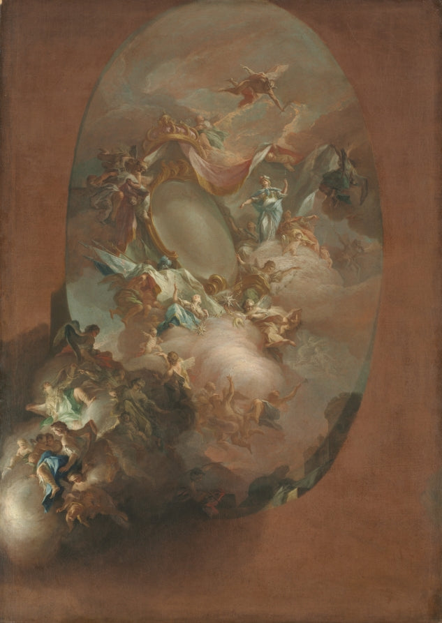 Study for The Apotheosis of Ferdinand IV and Maria Carolina, King and Queen of Naples for the Palazzo dei Regi Studi, Naples by Pietro Bardellino (Italian, 1728–1810) - Classic Art canvas print