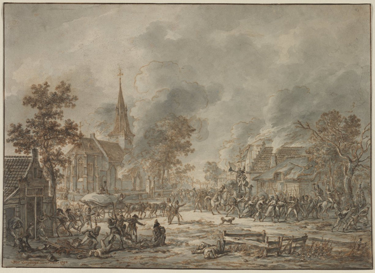 Pillaging Soldiers by Dirk Langendijk (Dutch, 1748–1805) - Classic Painting canvas print