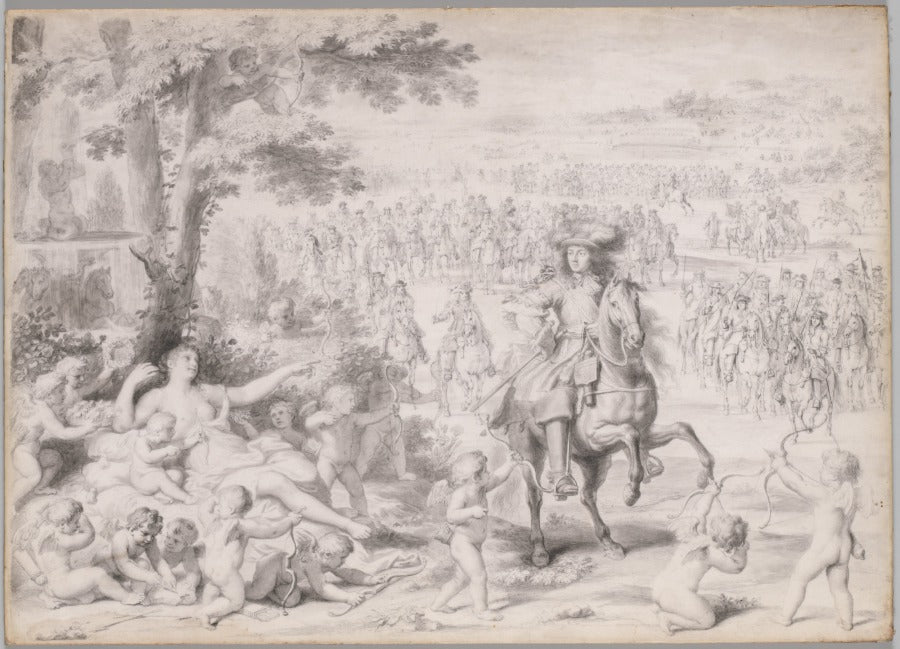 Louis XIV Captured by Venus by Charles Le Brun (French, 1619–1690) - Classic Painting canvas print