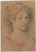 Head of a Woman by Anonymous - Classic Painting canvas print