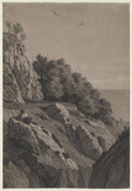 Rocky Cliff on a Coast by Anonymous - Classic Painting canvas print
