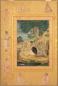 Prince and ascetics, from the Late Shah Jahan Album by Govardhan (Indian, active c.1596–1645) - Classic Art canvas print