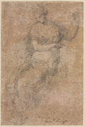 Allegorical Figure recto by Niccolo dell' Abbate (Italian, c. 1512–1571) - Classic Painting canvas print