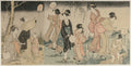 Catching Fireflies by Kitagawa Utamaro (Japanese, c. 1754–1806) - Classic Painting canvas print