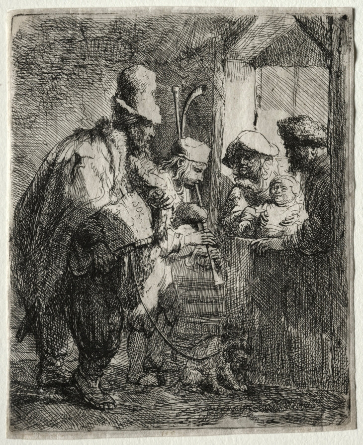 The Strolling Musicians by Rembrandt van Rijn (Dutch, 1606–1669) - Classic Painting canvas print