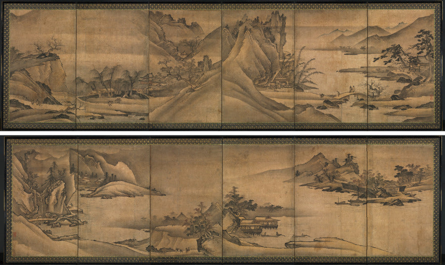 Landscape of the Four Seasons by Yi Sumun (Korean, b. c. 1404) - Classic Art canvas print