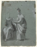 Two Women by Anonymous - Classic Painting canvas print