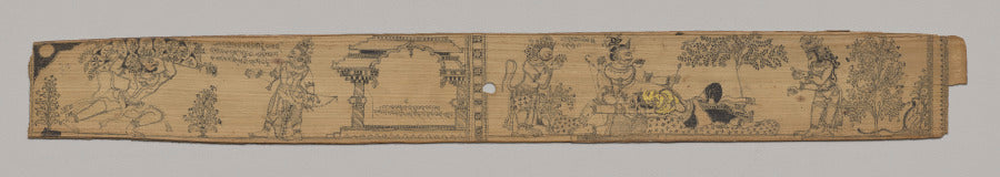 Hanuman Brings the Mountain of Healing Plants Rama Extracts the Arrow from Lakshmana as Hanuman and a Bear Prepare to Treat Him recto, from a Romance of Chandrabhanu and Lavanyavati of Upendra Bhanja Indian, died 1740 by  - Classic Art canvas print